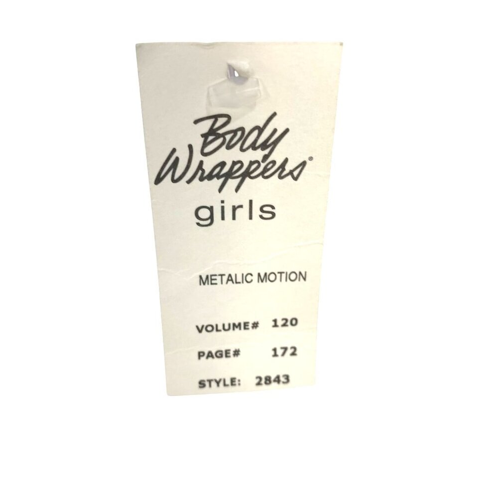 Body Wrappers Girls Cheer Dance Red Silver Blue Metallic Racerback Top L 8-10 - Picture 5 of 7